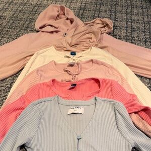 Old Navy Ribbed Button-Front Sweater - Light Blue